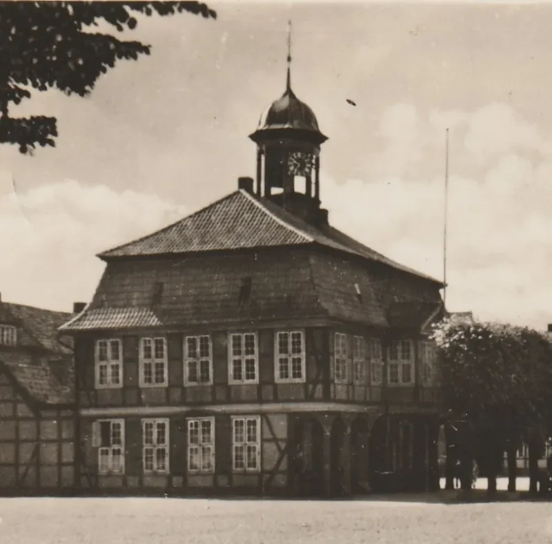 Rathaus in Boizenburg, Sitz der Polizeiwache, 1950er Jahre.