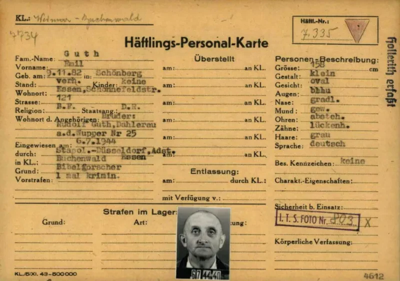 Häftlingskarteikarte_Guth_Emil
