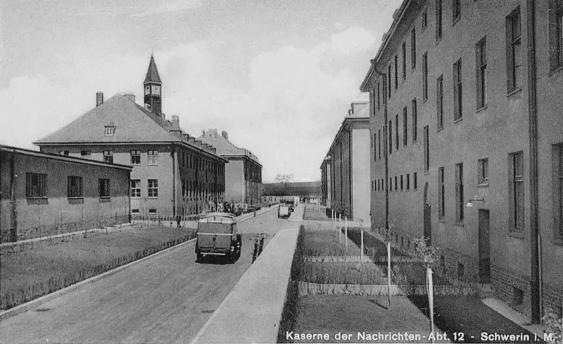 Fotografie der Hindenburgkaserne in Schwerin, 1936.