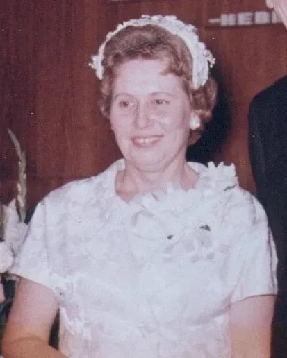 Bildausschnitt, Margarete Klein als Braut.