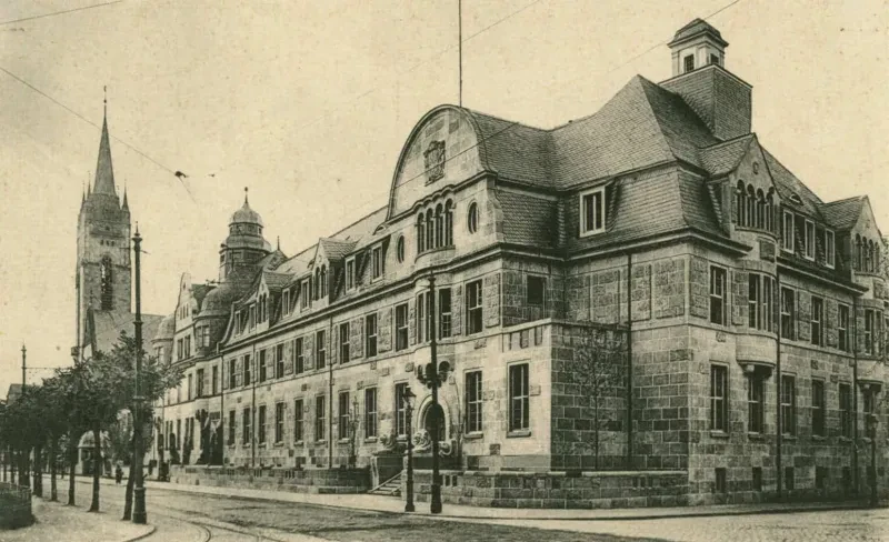 Das Polizeipräsidium in Koblenz, um 1910.