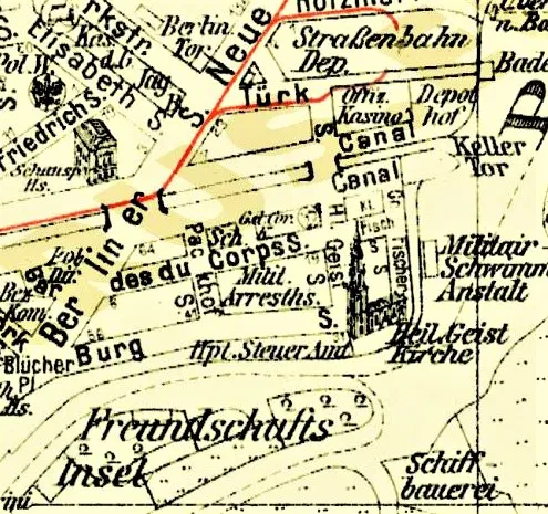 Ausschnitt aus einem Stadtplan.