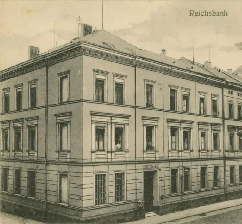 Die Reichsbank und spätere Gestapozentrale in Koblenz, um 1907.
