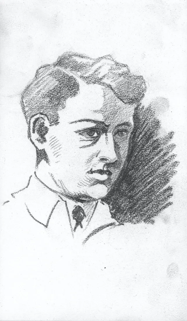 Porträt von Karl Siebeneichler jun., dass sein Vater Karl Siebeneichler, Kunstmaler von Beruf, zeichnete.