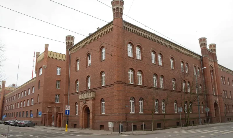 Blick auf das ehemalige Landgericht mit Gefängnis in Stettin.
