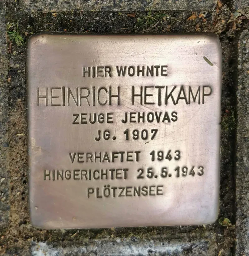Stolperstein für Heinrich Hetkamp in Oberhausen-Sterkrade, Leuthenstraße 54.
