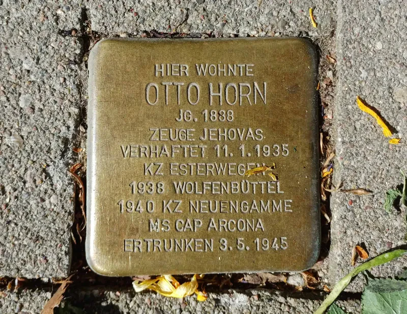 Ein Stolperstein für Otto Horn.