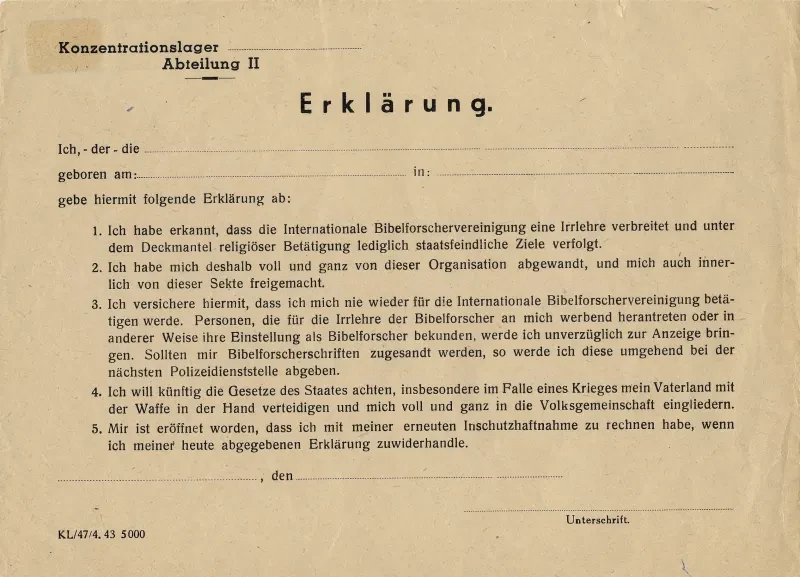Ein gedrucktes Dokument