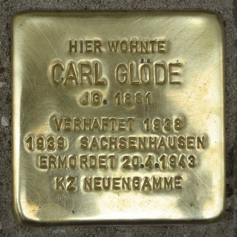 Stolperstein für Karl Glöde in Wismar.