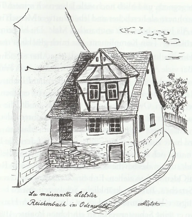 Zeichnung eines Hauses.